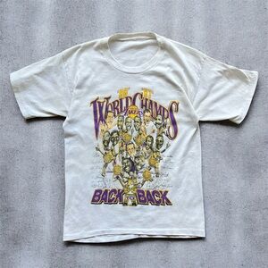 Vintage 1988 Los Angeles Lakers Championship Tee Shirt 80s NBA Magic Kareem VTG
